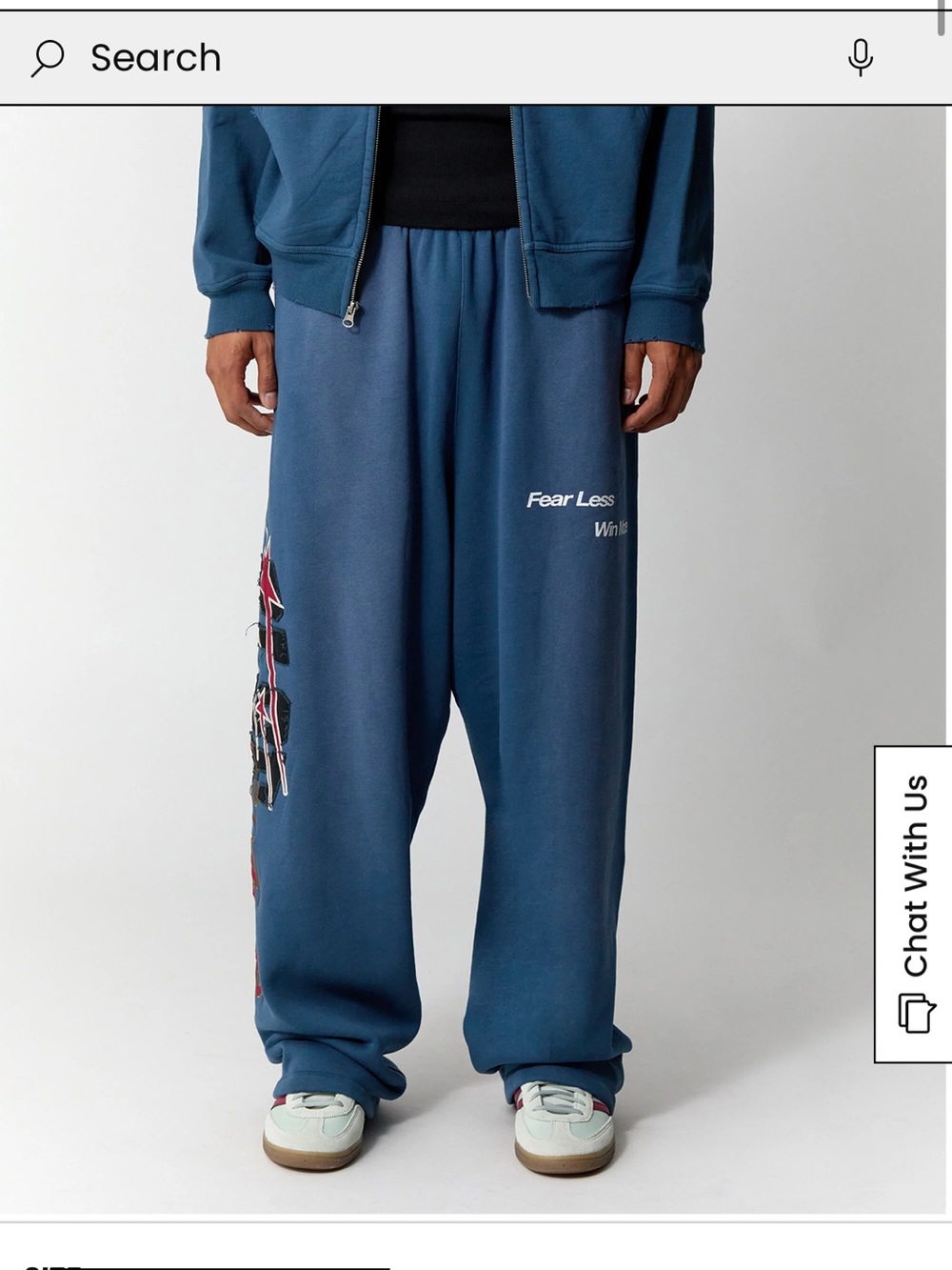 Pacsun Men's Navy Extreme Baggy Sweatpants